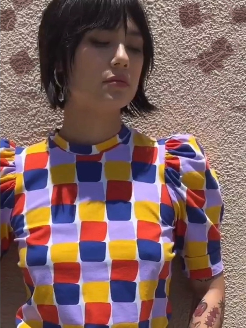 Nooworks Grid Puff Top